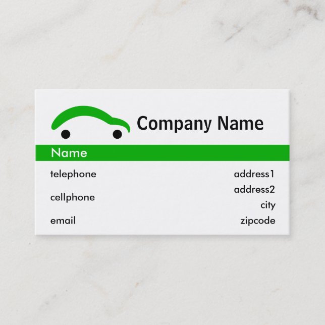 Visite Design de carte vert de commerce de détail de (Devant)