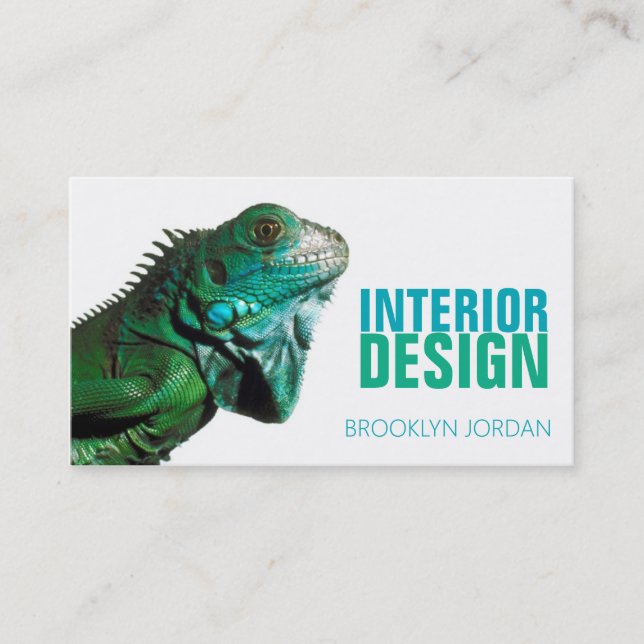 Visite Design d'intérieur designer chameleon carte de vis (Devant)