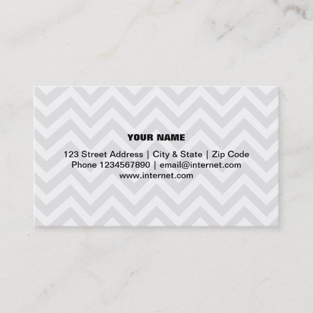 Visite Design moderne et tendance chevron motif carte de  (Devant)