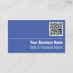 Visite Dette et conseils financiers QR Code Carte de visi
