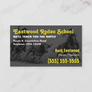 Visite École de Rodéo Carte d'Instructeur de Roping Cow