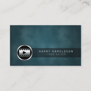 Visite Éditeur vidéo Clip vidéo Icône Grunge Carte de vis