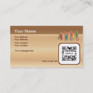 Visite Éducation élémentaire de modèle de carte de vi
