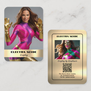 Visite Effet Métal Premium Carte de Cosplay Coscard Cod