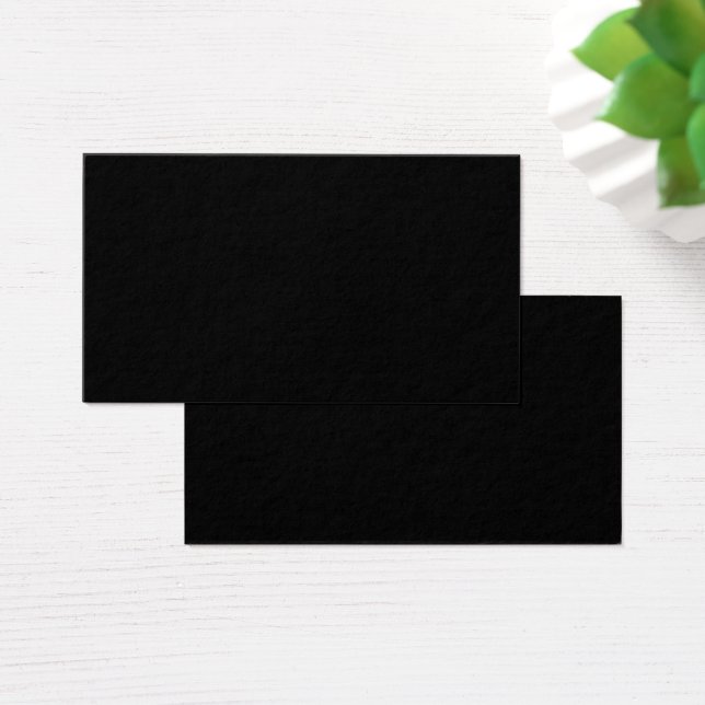 Visite Élégance noire de luxe | Cartes de profil premium (Bureau)