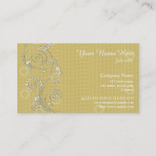 Visite Élégant, classique tourbillon jaune carte de visit