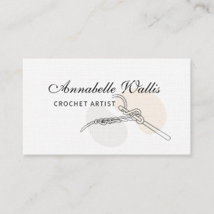 Visite Elégant Crochet Artiste minimaliste Carte de visit