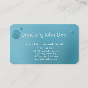Visite Élégant grand bleu bulle logo dentiste carte de