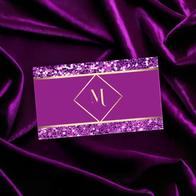 Visite Elégant or & Parties scintillant rose Carte de vis (Créateur téléchargé)