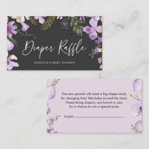 Visite Élégante Lavande Lilac Fleurs de couches Carte Raf