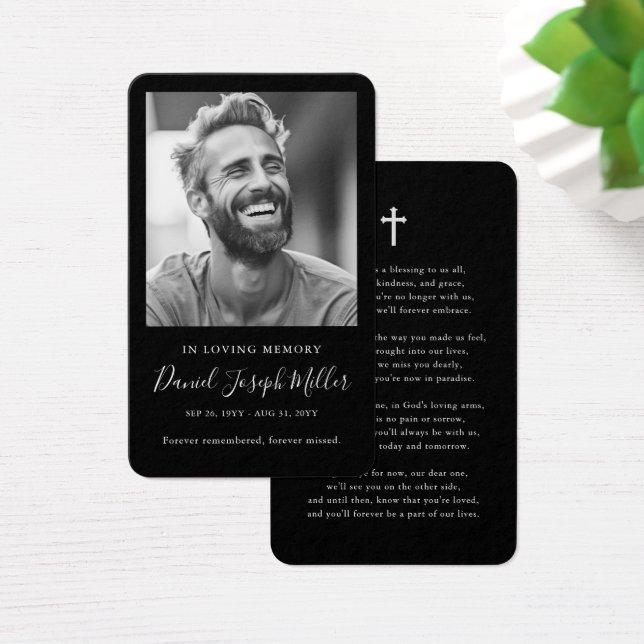 Visite En mémoire Photo Funérailles Cartes de prières com (Bureau)