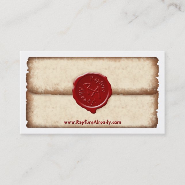 Visite Enchantement déjà ! Carte personnelle scellée de (Devant)