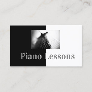 Visite Enseignant de musique piano noir et blanc Carte de