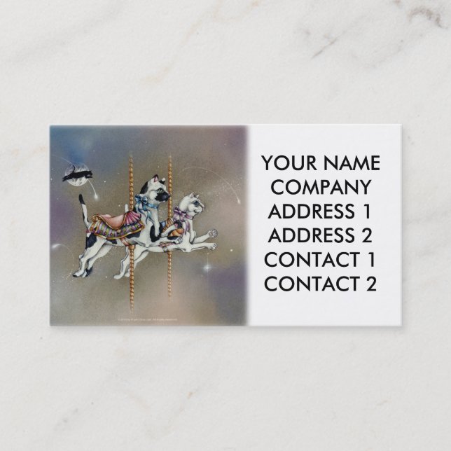Visite Entreprise - Carte de profil, Chats carrousel (Devant)