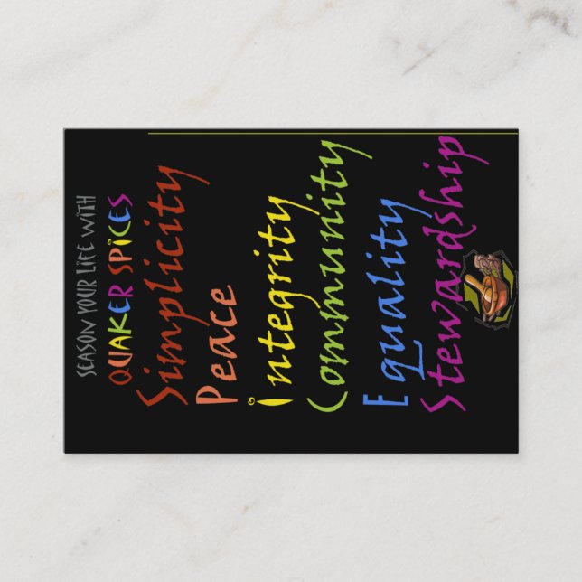 Visite Épices de quaker - carte bienvenue (Devant)