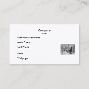 Visite Équipe de carte de visite/chien sur la traînée