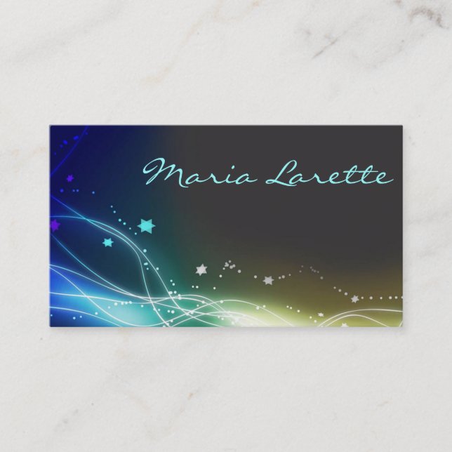 Visite ÉTOILES DE GLOWING Planificateur de fête Carte de  (Devant)