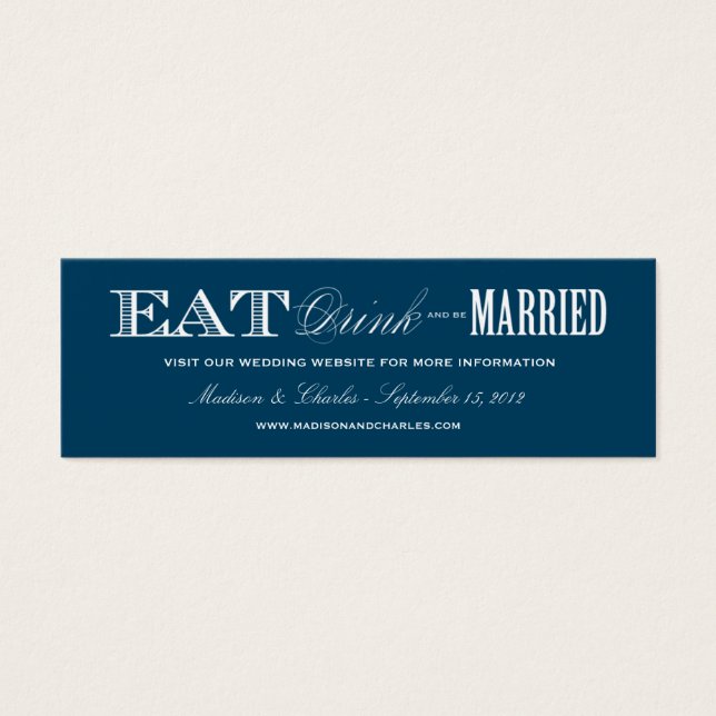 VISITE & ÊTRE MARIÉ | CARTES DE SITE WEB DE MARIAGE (Devant)