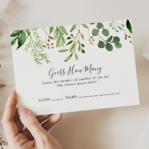 Visite Eucalyptus Simple Floral Devinez Combien De Carte 