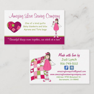 Visite Extraordinaire Love Sewing Company b Carte de visi