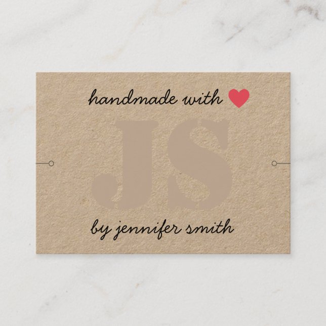 Visite Fait à la main avec le détenteur de la carte d'aff (Devant)