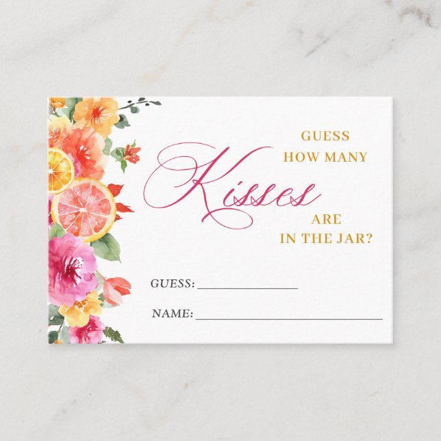 Visite Festive Flower Lumineux Devinez Combien De Carte D (Devant)