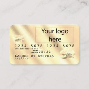 Visite Feuille d'or Carte de crédit ajouter votre logo