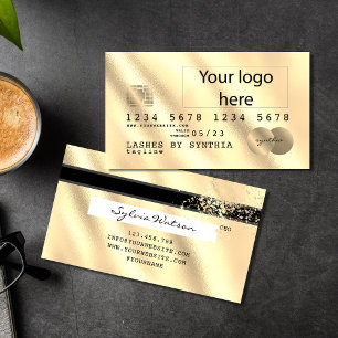 Visite Feuille d'or Carte de crédit ajouter votre logo