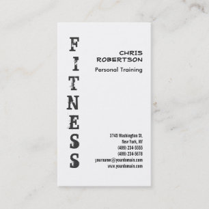 Visite Fitness Personal Trainer Black White Carte de visi