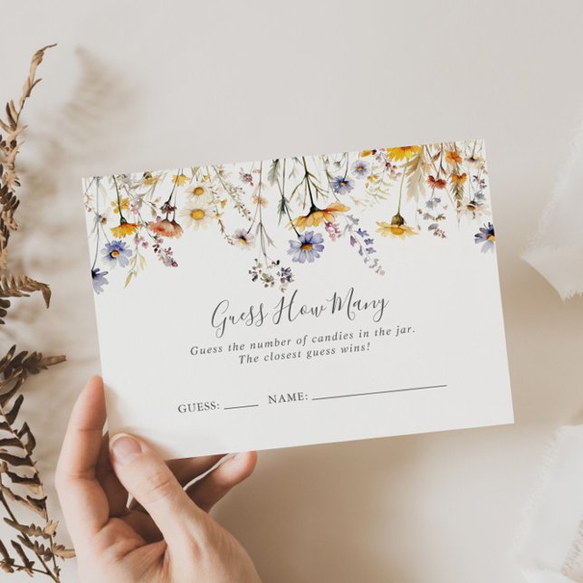 Visite Fleur sauvage Automne Devinez Combien De Carte De  (Créateur téléchargé)