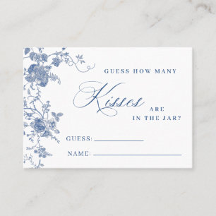 Visite Fleurs Bleues Élégantes Devinez Combien De Carte D