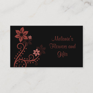 Visite Fleurs exquises Carte de visite, Cabernet