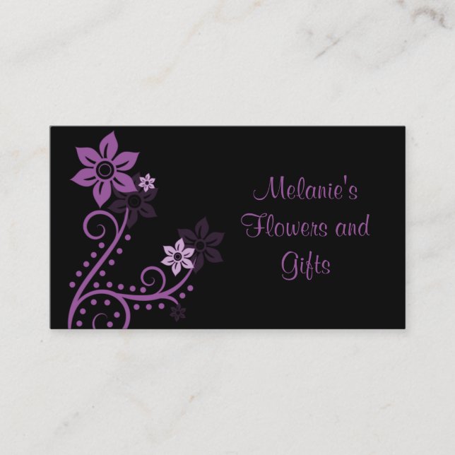 Visite Fleurs exquises Carte de visite, Wisteria (Devant)