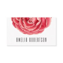 Floral moderne minimaliste audacieux carte de visi