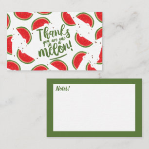 Visite Fruit Watermelon Rouge Cute Carte de remerciements