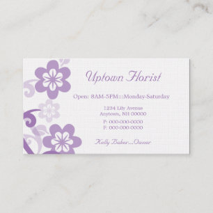 Visite Fun et Flirty Floral Carte de visite, Wisteria