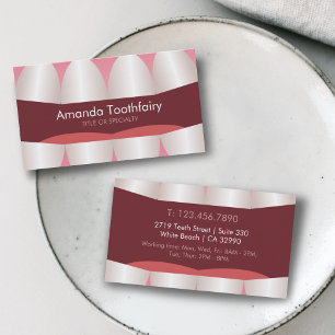 Visite Fun Teks Open Mouth Moderne Dentiste Carte de visi