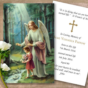 Visite Funérailles Catholique L'Ange de la prière Cartes