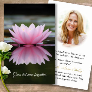 Visite Funérailles Lily Pond Memorial Prayer Cartes de sy
