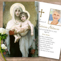 Funérailles Madonna de la prière Rose Cartes de Sy