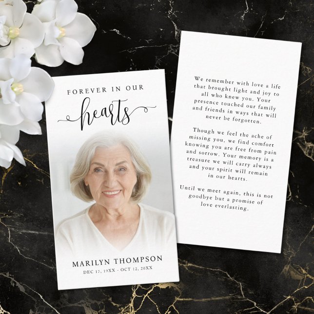 Visite Funérailles pour toujours dans nos coeurs Carte de (Créateur téléchargé)