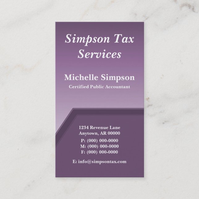 Visite Geo Tech Carte de visite, Eggplant (Devant)