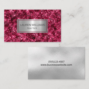 Visite Glam Burgundy Sparkle Parties scintillant Carte de