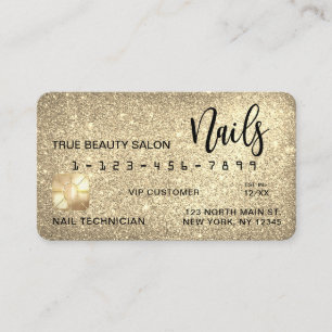 Visite Glam Sparkly Gold Parties scintillant Carte de cré