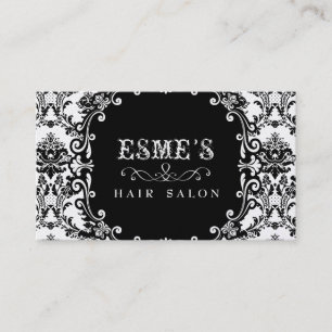 Visite GOLD Damask Salon de cheveux Styliste Carte de vis