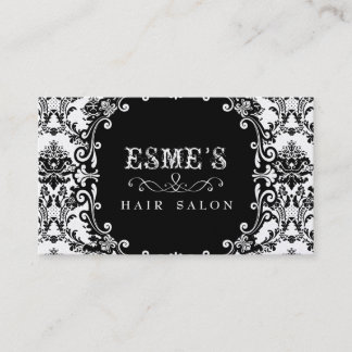 Visite GOLD Damask Salon de cheveux Styliste Carte de vis