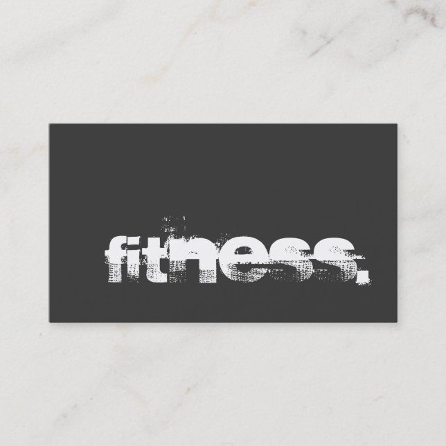 Visite Gray Charm Personal Trainer Fitness Carte de visit (Devant)