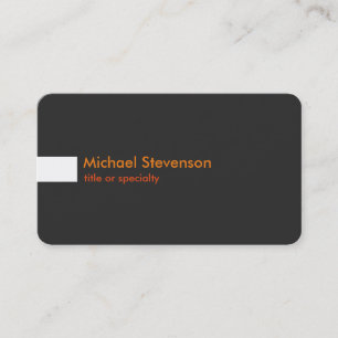Visite Grey Orange Chic Arrondi Consultant Carte de visit