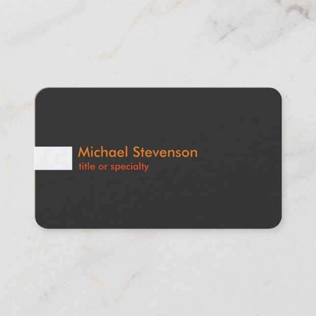 Visite Grey Orange Chic Arrondi Consultant Carte de visit (Devant)