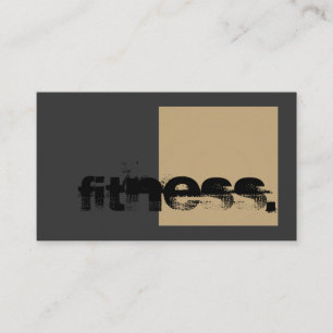 Visite Gris Beige Personal Trainer Fitness Carte de visit